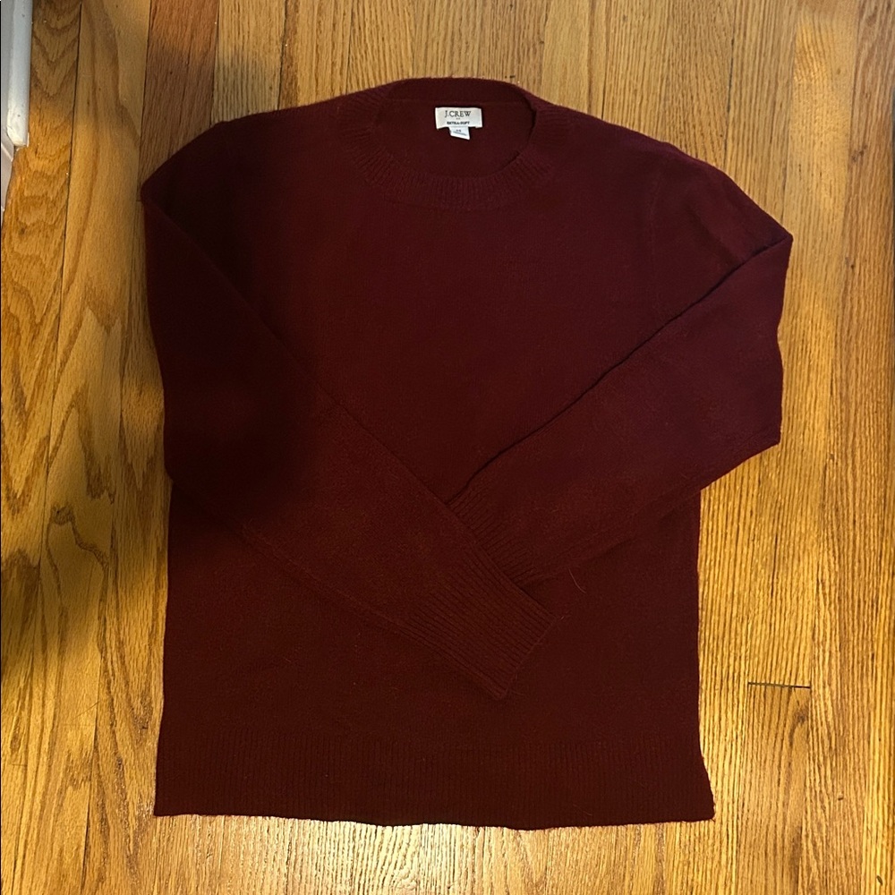 J. Crew Men's Crewneck Sweater in Deep Wine